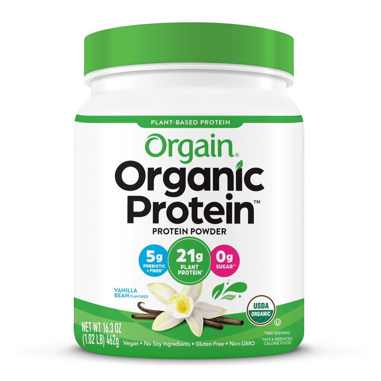 Orgain Organic Plant Based Protein Powder, Sweet Vanilla Bean (1X1.02 Lb  )-0